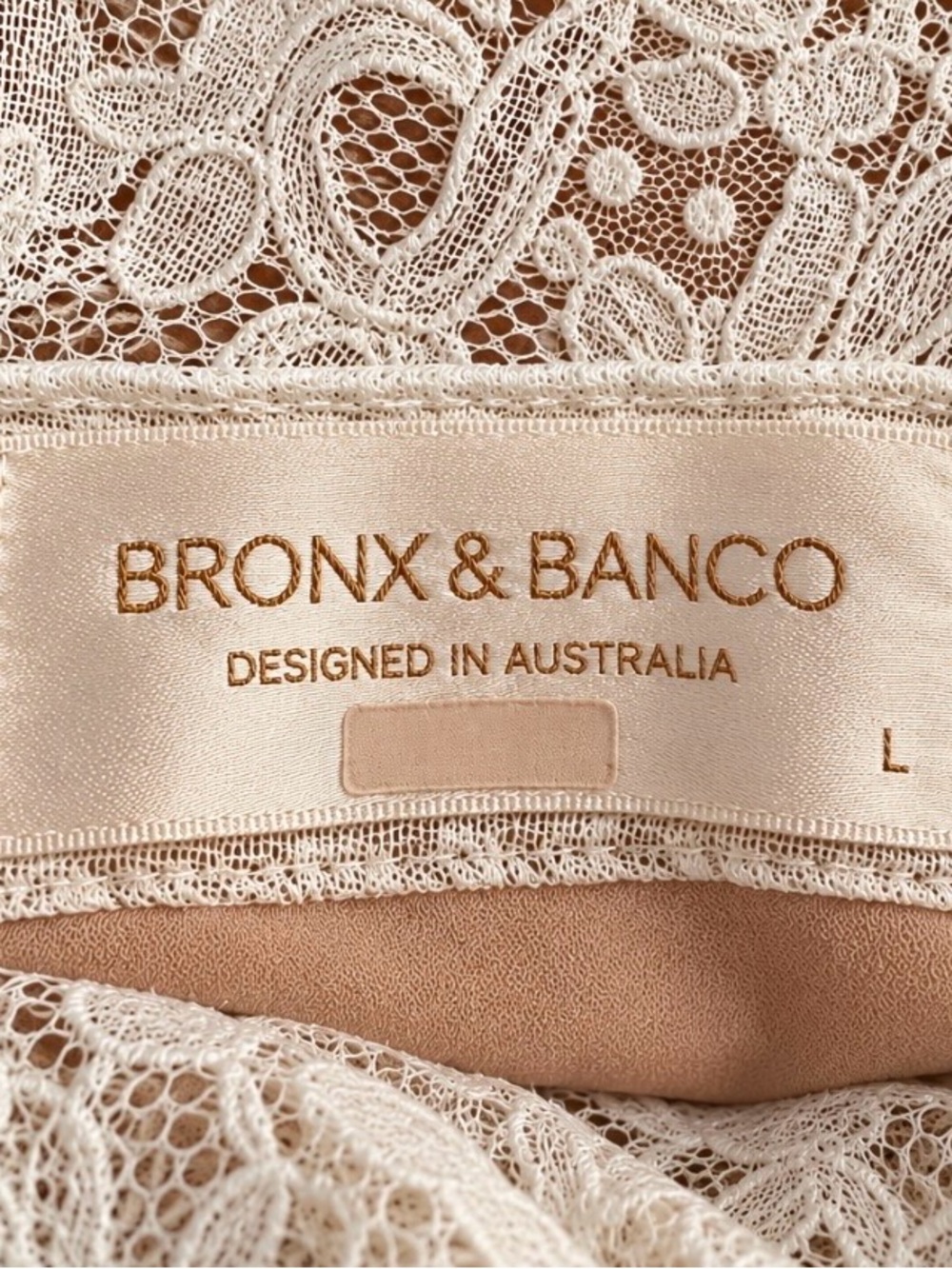 Bronx & Banco Santorini Asymmetrical Ivory Lace Ruffled Skirt - Picture 5 of 6